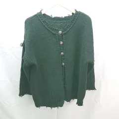 ◇ INGNI イング フロントボタン フリンジ ニット 長袖 カーディガン サイズＭ ブラック レディース E  【1304210016974】