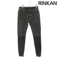 バルマン  19SS  RH15243D016 デニムドッキングスウェットロングパンツ メンズ S