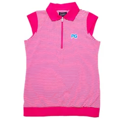 PEARLY GATES パーリーゲイツ ゴルフ ウェア ノースリーブ ハーフジップ ポロシャツ レディース