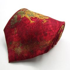ダーバン ブランド ネクタイ シルク 多模様 PO メンズ レッド Durban 【中古】