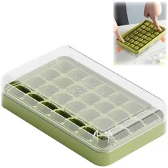 [新品※未使用] 製氷皿 製氷機 製氷器 28マス小さい氷 氷作る容器 製氷皿 蓋付き 取りやすい 押して型を離す 大容量 ポータブル 長方形 冷凍保存 耐久性 製氷皿 家庭用 (白)のサムネイル