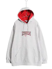 【お得なクーポン配布中!】 00s ナイキ スウェット フード パーカー メンズ XL オールド トレーナー スウッシュ 裏起毛 プルオーバー ヘビーウェイト 大きいサイズ 灰