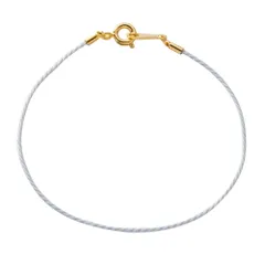 【グレー×ワンサイズ】[Cream dot. クリームドット公式] ブレスレット レディース  金属アレルギー ニッケルフリー 細い ロープ風 重ねづけ スリムコード 大人  のサムネイル