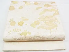 平和屋着物■六通柄袋帯　唐織　御所解風景花文　逸品　n-yc4005のサムネイル