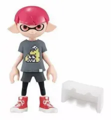 【中古】食玩 トレーディングフィギュア 4.ボーイ(ネオンピンク) セット 「スプラトゥーン2 きせかえギアコレクション3」