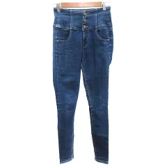 ヘザー Heather ISKO デニムパンツ ジーンズ スキニー ハイウエスト ストレッチ M 青 ブルー /AU