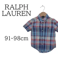 ★美品 RALPH LAUREN ブルー系、チェック柄 トップス 91-98cm