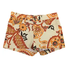 【本物保証】 超美品 グッチ GUCCI 花柄 ショートパンツ コットン クリーム オレンジ系 36 フラワー 総柄 ズボンのサムネイル