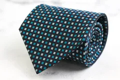 ピエールカルダン ブランド ネクタイ チェック柄 格子柄 スクエア柄 シルク PO メンズ ネイビー Pierre Cardin 【中古】