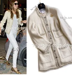 ★CHANEL★2022★極美品★COCO★ツイード★ロングジャケット★コート 中古・古着通販】CHANEL (シャネル) ツイードロングコート