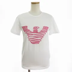エンポリオアルマーニ EMPORIO ARMANI Tシャツ カットソー 半袖 コード刺繍 白 ホワイト ピンク 38 ■SM3のサムネイル