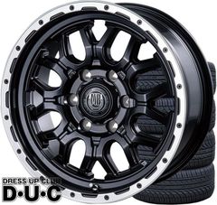 ハイエース アルミホイール 15インチ 4本セット ホワイトレターA/T MUD BAHN XR-800M BK/PP AT215/75R15 15-6.0+33