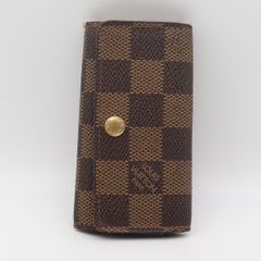 LOUIS VUITTON キーケース レザー ダミエ ブラウン - メルカリ