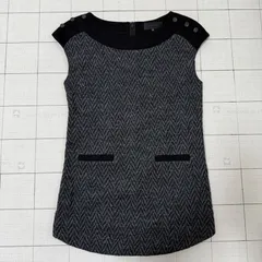 ハ2501-1-3533 アンタイトル　untitled ミニワンピース　黒　0