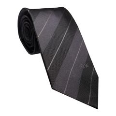 Daniel Wellington ダニエルウェリントン メンズネクタイ グレイ系 ストライプ系 ワンポイントロゴ DW02500003-264460 Daniel Wellington ダニエルウェリントン メンズネクタイ グレイ系