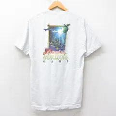 L/古着 半袖 ビンテージ Tシャツ メンズ 00s マウイ カメ イルカ 魚 クルーネック 薄グレー 霜降り 25jul26 中古
