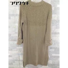 ◇ SENSE OF PLACE by URBAN RESEARCH ハイネック スリット 長袖 膝丈 ニット ワンピース サイズF ブラウン レディース 【中古】 【1103090012799】