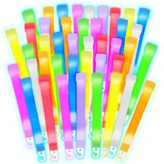 SALUDABLE ペンライト ケミカルライト コンサート ライブ 光る 長時間発光 8色ランダム (21本セット) [21本セット]