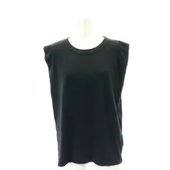 エイトン ATON FRESCA TANK TOP タンクトップ カットソー ノースリーブ クルーネック 1 S 黒 ブラック /AT ■OSのサムネイル