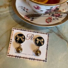 【27】 rinnu ヴィンテージ　リボン　ピアス