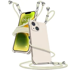 iPhone14 Plus ケース ショルダー シリコン iphone 14 Plus スマホケース アイフォン14Plus カバー 耐衝撃 肩掛け 斜めかけ 縄掛けケース 紐付き 斜めがけ 織りストラップ付き 長さ調整可能 取り外し可能 傷付き防止 マッ 0