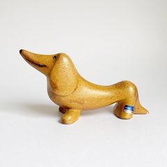 ヴィンテージオブジェ Lisa Larson　TAX（ダックスフンド）　リサラーソン　KENNELシリーズ（1977–1983年）Gustavsberg　置物B