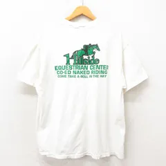 XL/古着 ヘインズ 半袖 ビンテージ Tシャツ メンズ 80s 馬 コットン クルーネック 白 ホワイト 25may14 中古