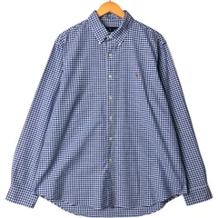 古着 ラルフローレン Ralph Lauren ギンガムチェック 長袖 ボタンダウンチェックシャツ メンズXL相当/eaa575432