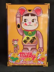 MEDICOMTOY BE@RBRICK 招き猫 ペコちゃん 金運ダブル小判 桃金メッキ 100%&400%のサムネイル
