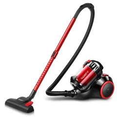 サイクロン コード式 クリーナー 軽量 小型 ハイパワー B12 超強力吸引 20000Pa キャニスター レッド 掃除機 iwolyのサムネイル