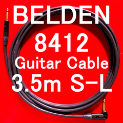 BELDEN 8412 Guitar, Bass Cable w / Neutrik NP2X-B , NP2RX-B Gold Plated SL 3.5m
