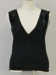 エンポリオアルマーニ EMPORIO ARMANI ノースリーブ タンクトップ ブラック レディース e_u F-S3438