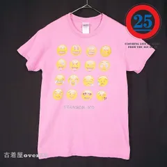 Sサイズ｜GILDAN BRANSON,MO Missouri 顔文字 クルーネック 半袖Tシャツ ピンク【湘南倉庫】USメンズ古着