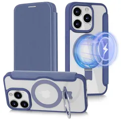 【スタンド機能&手帳型・2024新型】ハット iPhone 15 Pro Max 用 ケース いphone15pro max ケース 手帳型 [MagSafe対応・隠しスタンド] 全面保護 耐衝撃 手帳型 レザーケース カード収納1枚 小銭入れ ワイヤレス 1