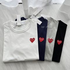 コムデギャルソン PLAY プレイ ハートロゴ Tシャツ  女性 ハート 赤