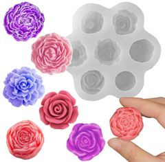 ⑫ 薔薇 カメリア シリコンモールド シリコン型　ばら　バラ　立体　型　キャンドル　キャンドルモールド　キャンドル型　アロマストーン　石膏型 　石膏　レジン　レジン型　レジンモールド　キャンドル作り用品　道具　型　立体　樹脂粘土　樹脂　ハンドメイド　手作り