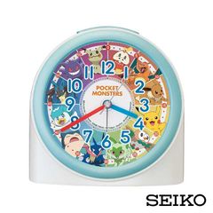 SEIKO セイコー クロック ポケットモンスター CQ426W 国内正規品 目覚まし時計 子供 キャラクター アナログ ポケモン ピカチュウ seiko 目覚まし 時計 ピカチュウ ニャオハ イーブイ ルカリオ 男の子 女の子 子供 こども seiko