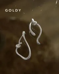 GOLDY/ゴールディ/ニュアンス ライン ノット アシンメトリー ピアス/アクセサリー/1231210のサムネイル