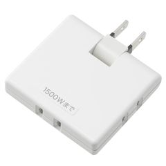 【大人気】無印良品 プラグがしまえるトリプルタップ 白 幅6.5×奥行1.4×高さ7.75cm コンセント3個口 MJ‐PS01B/44804612