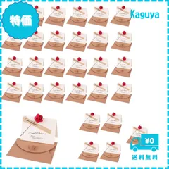 【迅速発送】メッセージカード 花束 ローズ ミニ プチ 一言メッセージ グリーティングカード 誕生日カード 記念日カード 祝いカード 感謝状 結婚式 母の日 バレンタイン 卓上札 席札 おしゃれ お祝い 封筒 シール 付き (30枚セット)