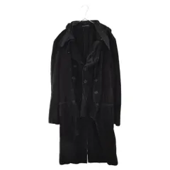Yohji Yamamoto POUR HOMME (ヨウジヤマモト プールオム) 21AW ブランケット刺繍LJボタンフライロングコート ロングジャケット HX-J09-002 ブラックのサムネイル