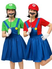 コスプレ 衣装 コスプレ衣装 ハロウィン マリオ アニメ ゲーム ユニフォーム レディース HW113