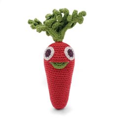 MyuM かぎ針編み お野菜 ラトル にんじん オーガニックコットン おままごと がらがら ファーストトイ ベビー ミューム