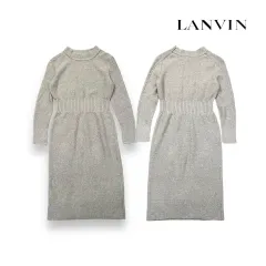 ランバン LANVINイタリア製麻100 リネンワンピース花柄42