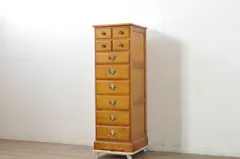 ★事前問合せ必須★ 横浜クラシック家具 ダニエル daniel アーリーアメリカンシリーズ A-115 チェストテン 中古 美品 エレガント 縦型チェスト ハイチェスト 多段チェスト サイドチェスト 引き出し リペア+発送まで3週間前後 R-080342