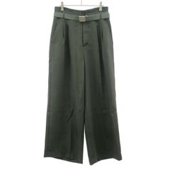 ETRE TOKYO エトレトウキョウ 24AW ハイウエストベルテッドセミワイドパンツ 1224320172-0 グレー系 M