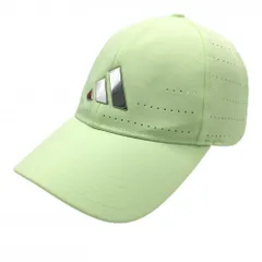 【超美品】アディダス キャップ ライトグリーン パンチング ロゴシルバー OSFW(54-57cm)  ゴルフウェア 2023年モデル adidas