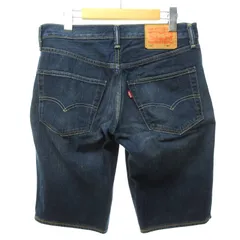 リーバイス Levi's デニムパンツ ハーフパンツ ショーツ 502 ジッパーフライ ウォッシュ加工 紺 ネイビー W30