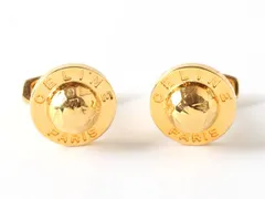 M25168 美品 CELINE セリーヌ スターボール カフスボタン ヴィンテージ カフリンクス アクセサリー ゴールドカラー イタリア製のサムネイル