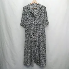 ◇ ⊂ KBF アーバンリサーチ 花柄 半袖 ロング ワンピース サイズF ブラック系 レディース E  【1409240013884】